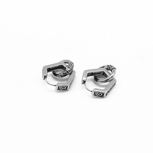 yunnique Titanium Steel Geometric <b>Stud</b> <b>Earrings</b> Steel Color For Men And Women Fashion Jewelry GZYE 0838 - Product Image 2