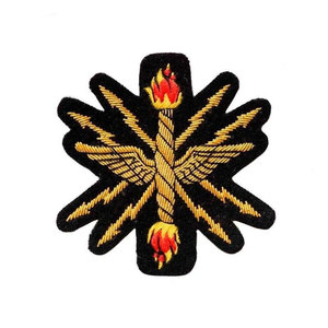 Badge brodé à la main en fil de soie de qualité supérieure, accessoire de mode pour vêtements, vente en gros - Product Image 1