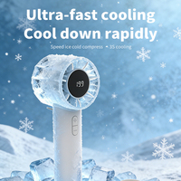 Ventilateur portable USB-C rechargeable 199 vitesses, mini ventilateur personnel turbo pour l'été, les voyages en plein air, la plage, cadeau pour femme