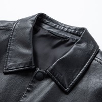 Veste en cuir décontractée de haute qualité pour hommes pour le printemps et l'automne Veste d'hiver à manches longues coupe-vent et légère-Approvisionnement OEM
