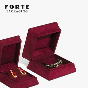 FORTE Luxury Custom <b>Name</b> Engraved Engagement Gift for Earrings Necklaces Pendants Pu Leather Jewelry Organiser Box - Product Image 2
