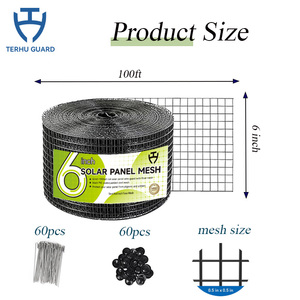 Pannelli Solari Dissuasori per Piccioni - Rete <span class=keywords><strong>Anti</strong></span>-Uccelli con Fori da 1,0mm 1/2x1/2 Pollici, 6 Pollici x 100 Piedi con Filo di Protezione per Animali - Product Image 2