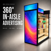Étagère de présentation personnalisée pour le commerce de détail avec écran LCD LED intégré, signalisation numérique, capteur d'extrémité de gondole, support publicitaire pour magasin