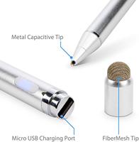 Stylet capacitif universel actif, crayons tactiles, attraction magnétique, corps en aluminium, batterie Li-polymère pour iPhone Android