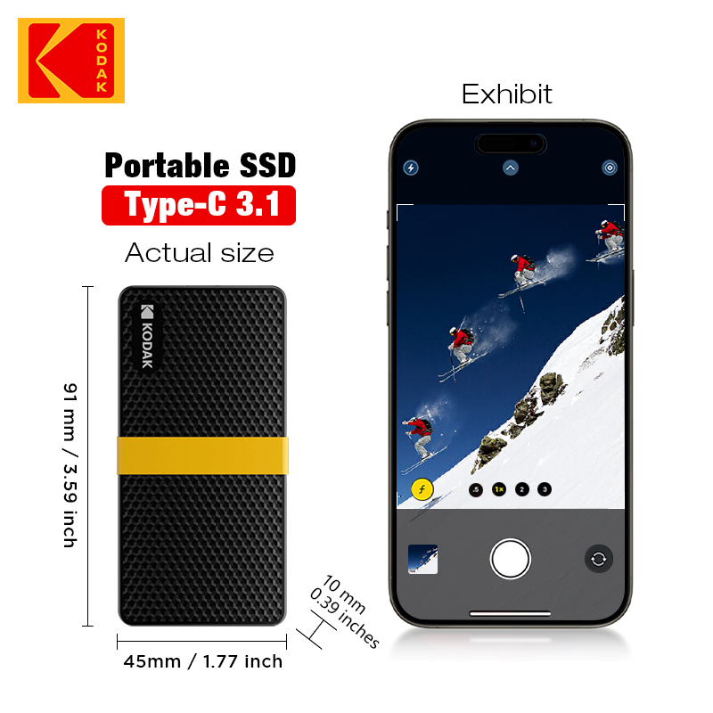 KODAK Portable SSD X200 - High-Speed Storage Solutions