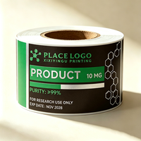 Etiquetas Personalizadas para Viales de Péptidos, Resistentes al Agua, Mate, Adhesivas, Resistentes al Calor, Impresión a Color HD, Protección UV, 3ml/5ml/10ml