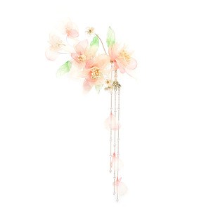 24 nouvelles pinces à cheveux originales faites à la main en forme de begonnie rose printanière, accessoires pour cheveux de style chinois Cheongsam et Hanfu - Product Image 5