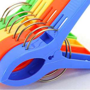 Sujetador de ropa grande a prueba de viento y color fuerte, <span class=keywords><strong>toalla</strong></span> de <span class=keywords><strong>playa</strong></span> de plástico multicolor, clip de fijación - Product Image 4