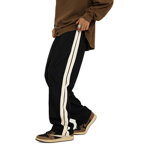 <span class=keywords><strong>Pantaloni</strong></span> da Uomo con Ricamo Personalizzato, Striscia Laterale Bianca, Casual, Dritti, in Camoscio - Product Image 5