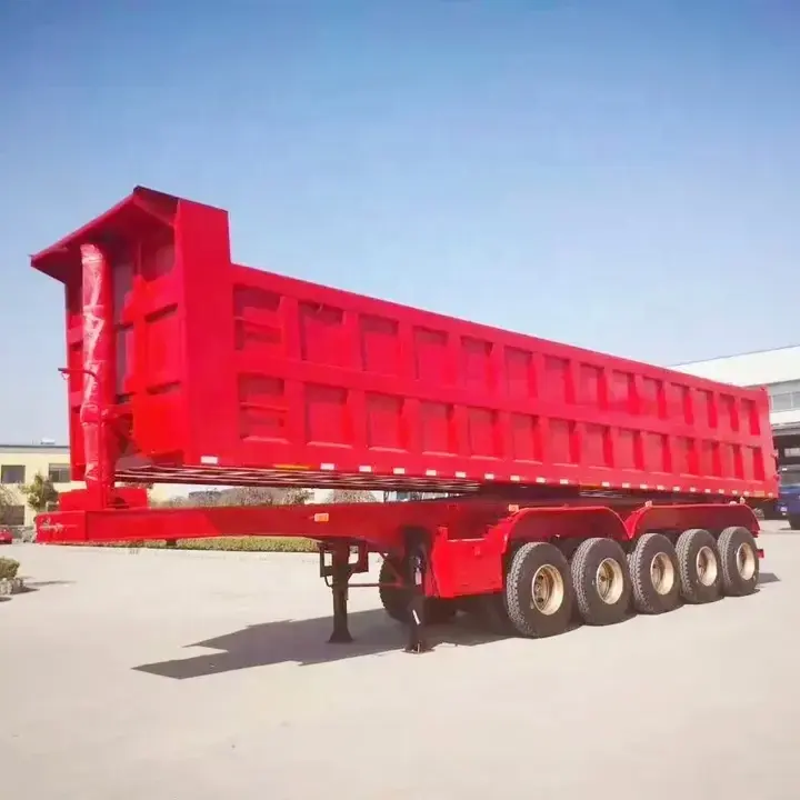 Heavy duty steel 100tons 3xles Hydraulic Dump Trailer