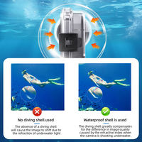 Carcasa de Buceo Invisible Hongdak para Insta360 X5, Cubierta Impermeable para Insta 360, Accesorios para Buceo Subacuático de 45M