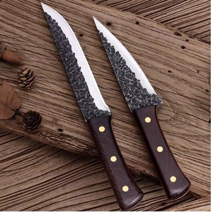 סכין גילוף מטבח בעבודת יד באיכות גבוהה מזוויפת בשר פקח עם כלי עוגת הולסטר - Product Image 3