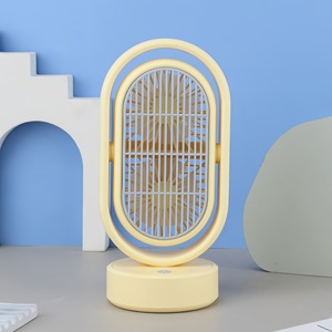 LingPan Dual Head Desk Fan 7-9.9 In USB Powered <b>Foldable</b> Three Speed <b>Table</b> Fan For Dorm Office Cooling - Product Image 3