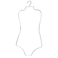 Maillot de bain en fil d'acier doré Cintres en forme de corps Bikini Sous-vêtements Soutien-gorge Présentoir Maillot de bain Cintre en métal