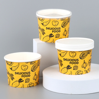 Bol à emporter en carton biodégradable Bol à soupe alimentaire jetable avec couvercle Récipient en papier kraft pour repas chauds et froids