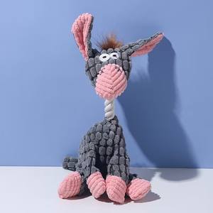 Sesli Komik Peluş Köpek Çiğneme Oyuncağı Eşek Tasarımı Dayanıklı Malzeme Peluş Köpek Çiğneme Oyuncağı - Product Image 1
