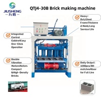 Machine à fabriquer des blocs de béton QTJ4-30B, machine à fabriquer des briques creuses en ciment, machine à fabriquer des pavés, machine à fabriquer des briques entrecroisées, faible investissement pour la construction