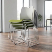 Chaises de salle de conférence empilables avec pieds en métal, chaise de formation commerciale pour salle de classe, salle de réunion scolaire, sièges pour séminaires