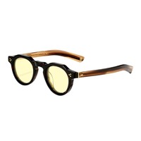 Gafas de Sol Redondas con Montura Gruesa y Lentes de Nylon, Protección UV, Diseño Moderno, Modelo Sk1051, Fabricante Directo, Shenzhen