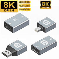 Coupleur HDMI Femelle-Femelle, Connecteur HDMI 8K, Câble d'Extension Mini DP vers DP 1.4 pour Affichage, Port DP Mâle vers Femelle