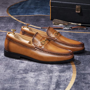 Chaussures habillées décontractées pour hommes, style nouveau, luxueuses et élégantes, en grande taille, avec bout rond, en cuir véritable - Product Image 5