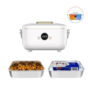 3 in 1 Custom Logo Portable Heating Lunch Box Electronic Stainless Steel Thermal Electric Bento Lunchbox for Kids Food Warmer
