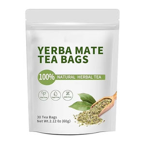 100% bolsitas de té de pirámide de yerba mate ricas en antioxidantes de impulso de energía natural de hoja pura cosechada argentina - Product Image 1