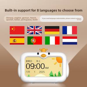 Réveil numérique pour enfants de 4,3 pouces avec fonction d'apprentissage du sommeil, réveil au lever du soleil, bruit blanc, double horloge, <span class=keywords><strong>simulation</strong></span> du lever du soleil - Product Image 2