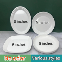 Assiette biodégradable jetable de 9 pouces 100% compostable PLA PBAT écologique pour le service de nourriture dans les fêtes et les événements de mariage