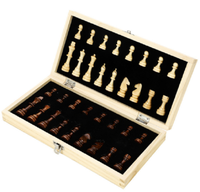 Jeu d'échecs en bois, plateau magnétique