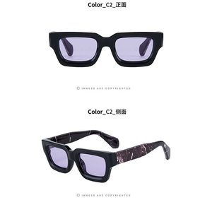 SPARLOO 10597 femmes rétro <span class=keywords><strong>2023</strong></span> lunettes de soleil carré Steampunk petit Rectangle nuances avec UV400 lentilles acryliques et cadre PC - Product Image 4