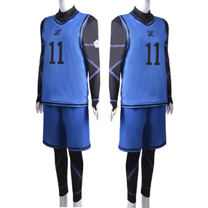 Blauw Slot Anime Cosplay Kostuum Isagi Yoichi Chigiri Bachira Rensuke Kunigami Voetbal Trainingsuniform - Product Image 2
