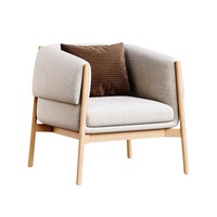 Chaises d'appoint de salon en fourrure d'agneau en laine de mouton de luxe Cadre en bois massif Accoudoir de loisirs Chaises de canapé de salon