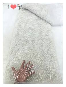 الأخضر الثقيل الدانتيل عالية الجودة الخرز كبيرة اللؤلؤ النسيج الزفاف مطرز فساتين السهرة الفاخرة - Product Image 4