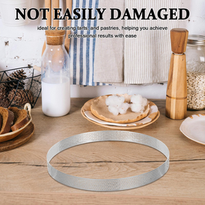 En gros, Cercle de cuisson rond perforé en acier inoxydable 304, soudé sans couture, pour gâteaux, tartes, mousses et pâtisseries - Product Image 3