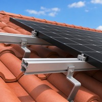 Système de montage solaire pour toit en tuiles rouges, support en aluminium, structure de fixation photovoltaïque, kit d'installation de panneaux