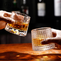 Verres à vin de bonne qualité, pour du whisky rotatif épais, pour bar, restaurant, ml