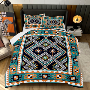 Bộ Chăn Ga Giường Cỡ King Giá Rẻ Bán Buôn Theo Phong Cách Bohemian Chăn Sang Trọng - Product Image 4