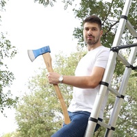 Hache forestière allemande GS série A613 avec manche en hickory