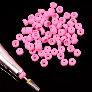 5 cái/túi ngăn chặn bụi móng tay nghệ thuật công cụ móng tay khoan bảo vệ màu hồng mũ Silicone bụi thu Stopper cho móng tay khoan bit - Product Image 6