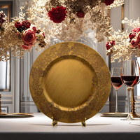 Assiettes de présentation en PP durables de luxe pour mariages et banquets royaux Style oriental de la maison-Plats et assiettes durables pour les fêtes
