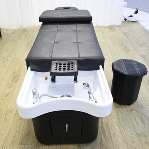Chaise de lavage moderne pour salon de coiffure avec design imperméable, structure en <span class=keywords><strong>bois</strong></span> durable et caractéristiques écologiques pour usage commercial - Product Image 2
