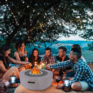 כיריים חיצוניות עגולות בעיצוב שולחן עצמאי, תנור אלכוהול, בור אש - Product Image 1