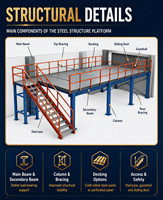 Plataforma de Estructura de Acero Prefabricada de Gran Resistencia y Gran Vano para Centro Logístico 3PL y Centro de Distribución