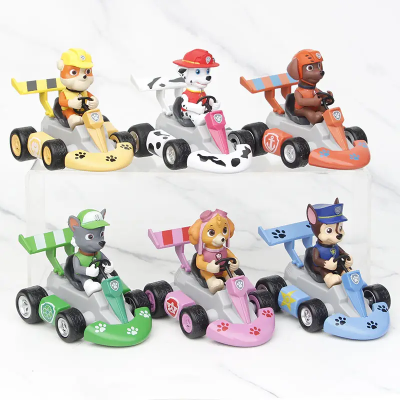 Venta caliente de buena calidad Paw Dogs Patrol figura de acción tirar hacia atrás coche juguetes para niños