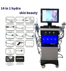 14 IN 1 Aesthetic medicine hydra jet peel hydro dermabrasion facial machine hydra skin care wrinkle remover beauty equipment