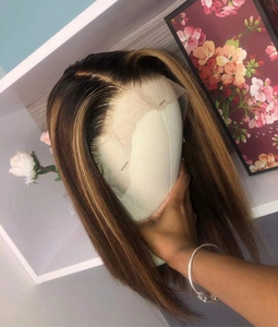Lutin-perruque Bob lisse Blonde à reflets, coupe Pixie, cheveux naturels blonds, sans perte, cheveux bruts - Product Image 3