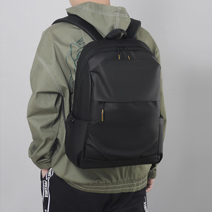 Men's <b>Backpack</b> <b>Large</b> Capacity 15.6 Inches Laptop Bag For Teenagers Leisure Travel Gray Solid Color - Product Image 4