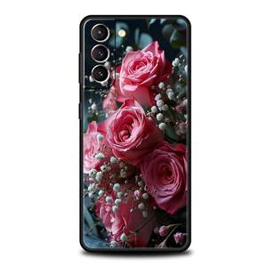 Belle Rose <span class=keywords><strong>Rouge</strong></span> Fleurs Téléphone étui pour <span class=keywords><strong>samsung</strong></span> <span class=keywords><strong>Galaxy</strong></span> S24 S23 S22 S20 Ultra S21 FE 5G S10 S9 Plus S10E S8 Couverture En Silicone Souple - Product Image 2