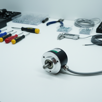 Encodeur rotatif à couple élevé 2000 PPR, diamètre 50 mm, arbre 8 mm, encodeur rotatif incrémental, sortie de tension 5-24 V
